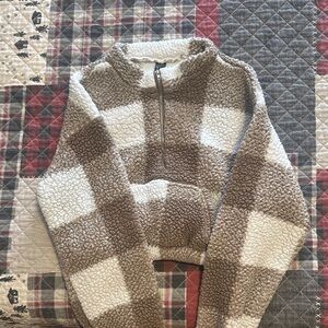 Cozy Plaid Sherpa Pullover